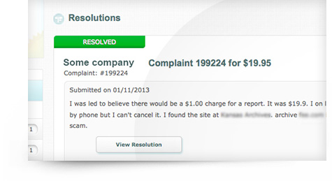 Complaint Resolved